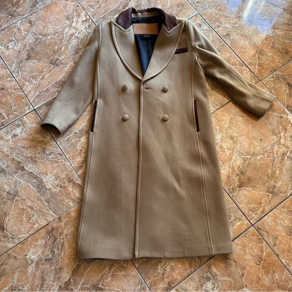 Paris 64 Classic Camel Double Breasted Coat